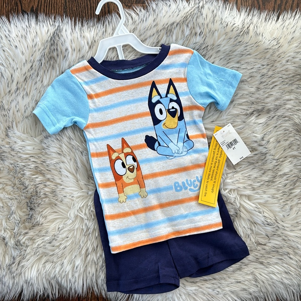 💕2/$30💕 4T NWT Toddler Boy Bluey & Bingo 100% Cotton Pajama Set